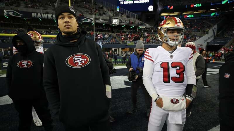 Brock Purdy could be the starter even with Jimmy Garoppolo back (Photo by Matthew Stockman/Getty Images)