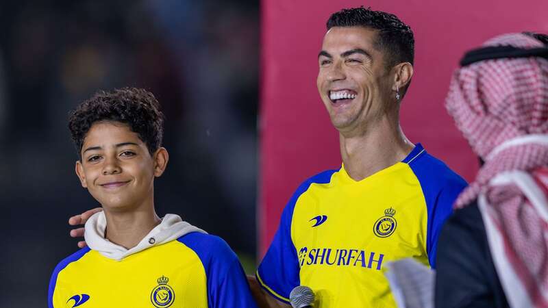 Cristiano Ronaldo and his son, Cristiano Jnr, are both playing football in Saudi Arabia now (Image: Yasser Bakhsh/Getty)