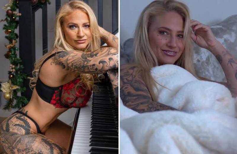 Inside Ebanie Bridges' home with piano and framed pictures of boobs and bums