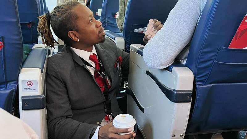 The Delta Airlines steward has attracted the admiration of the public (Image: MICHAEL REYNOLDS/EPA-EFE/REX/Shutterstock)