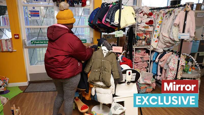 Tina browses the baby bank for a winter coat (Image: Phil Harris)