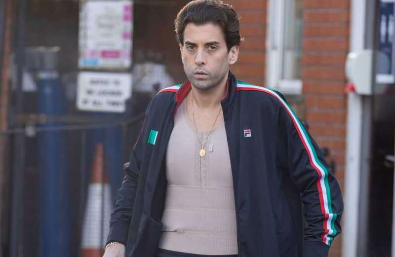 James Arg pictured leaving hospital after surgery to remove loose skin