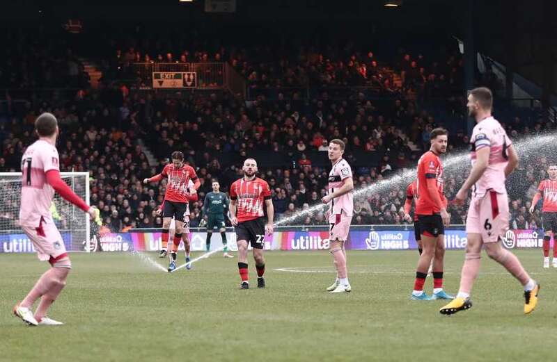 FA Cup fourth round tie delayed as sprinklers soak stars after just 15 seconds