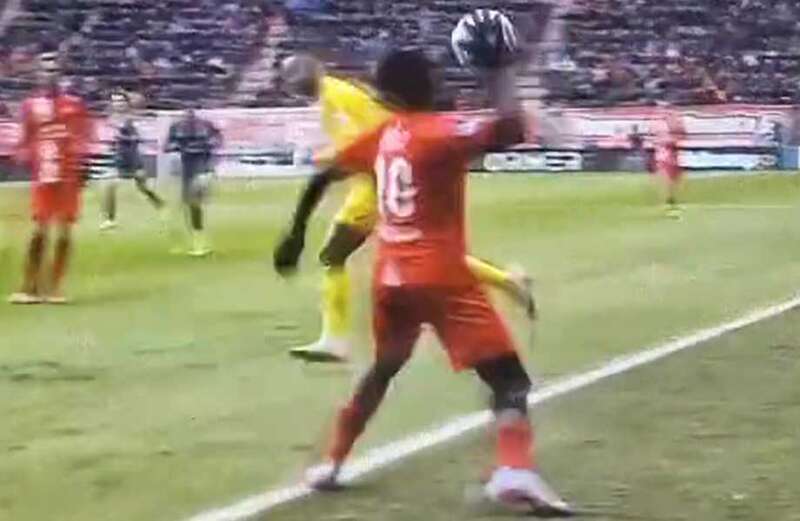 Feyenoord keeper produces moment of quick-thinking to prevent goal but is booked