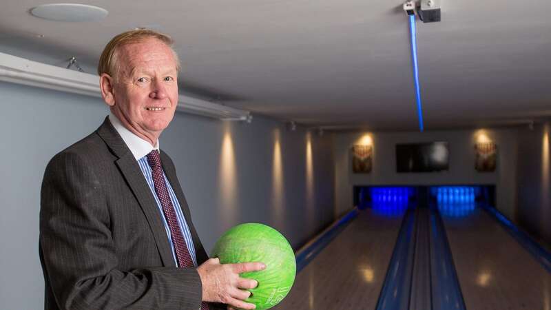 Graham Wildin inside the leisure centre he built in his back garden (Image: SWNS)