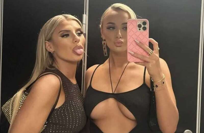 Love Island's Chloe Burrows and Millie Court share a bath together on holiday