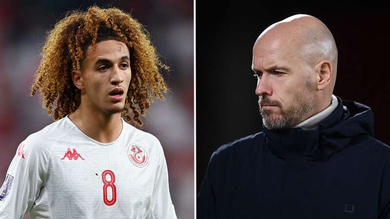 Erik ten Hag is set to leave Hannibal Mejbri with Birmingham City (Image: GETTY)