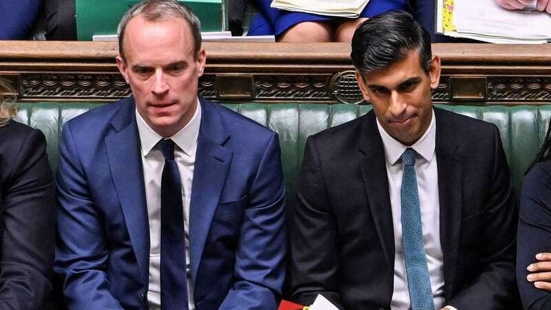 Rishi Sunak is standing by Justice Secretary Dominic Raab while the inquiry is ongoing (Image: AFP via Getty Images)