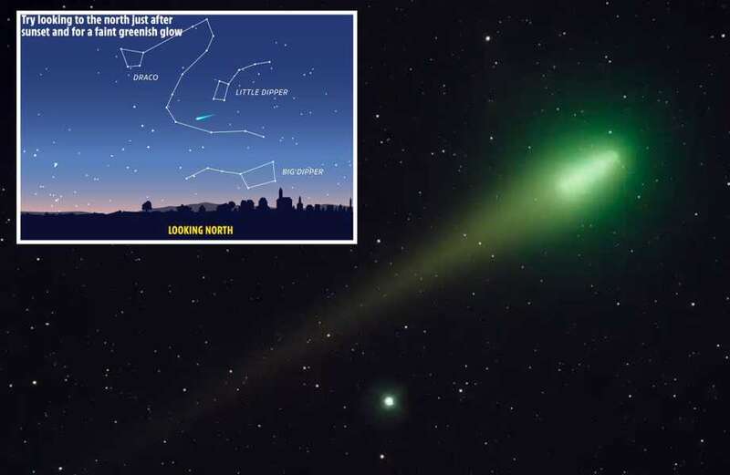 How to see the green comet TONIGHT as it skims across Britain’s skies