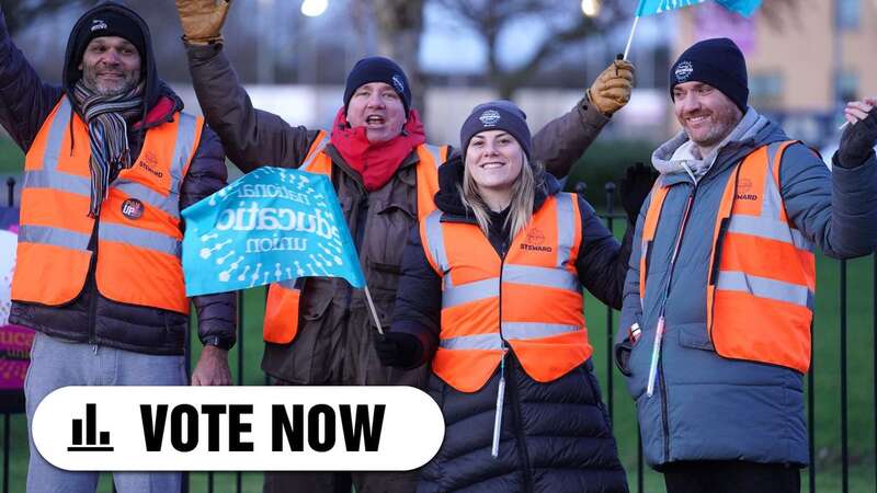 Teachers on the picket line at The Grangefield Academy, Stockton. (Image: Terry Blackburn)