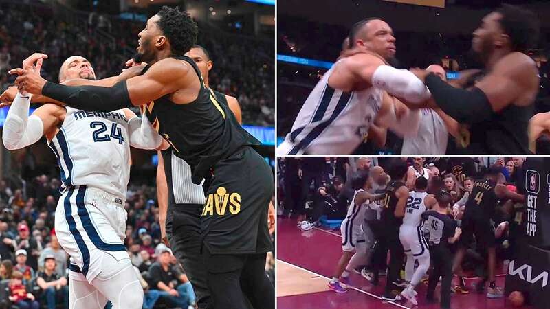 Dillon Brooks and Donovan Mitchell were both ejected from the game following their on-court skirmish (Image: Getty Images)