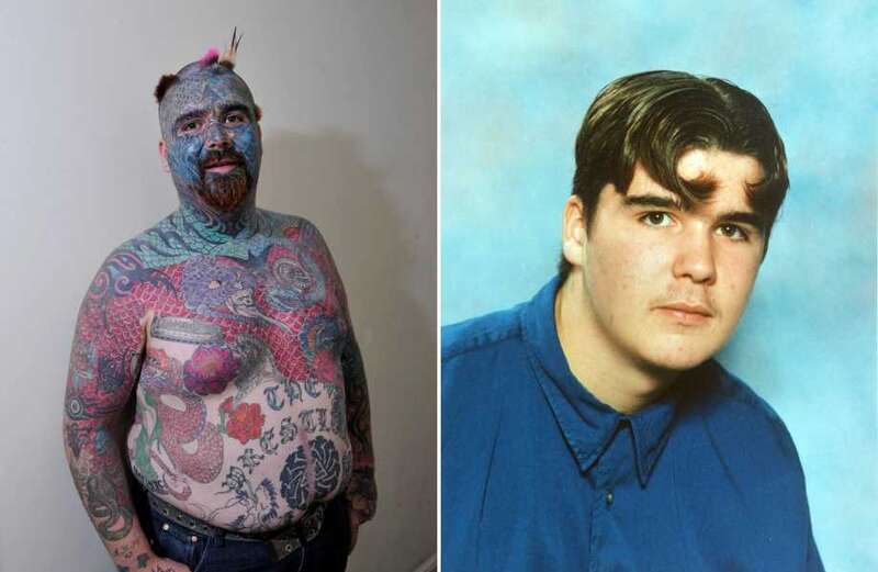 World's most tattooed people are unrecognisable in throwback snaps