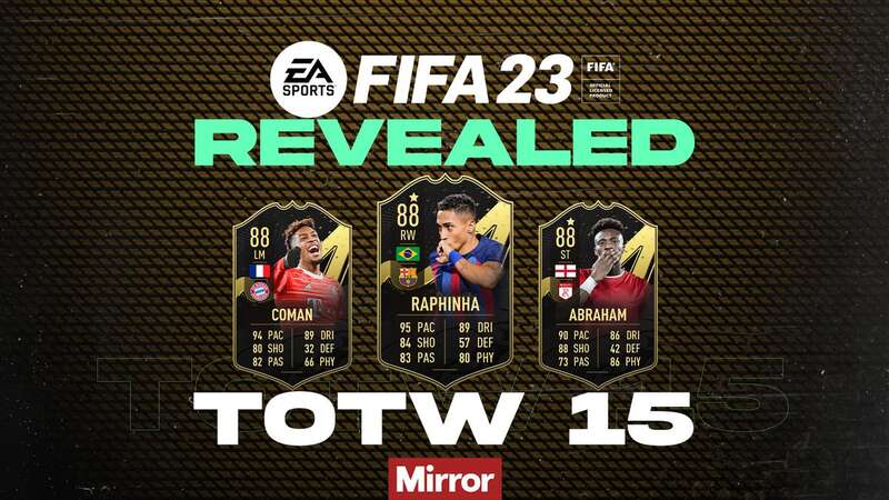 FIFA 23 TOTW 15 squad revealed with featured TOTW Raphinha and Tammy Abraham items (Image: EA SPORTS FIFA)