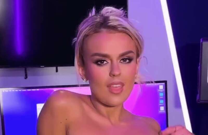 Tallia Storm sets pulses racing in eye-popping transparent boob tube