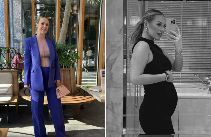 Kate Ferdinand looks glowing as she shows off growing baby bump