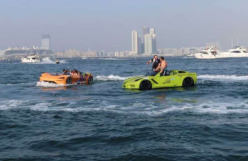 See incredible James Bond-style 'jet ski' boat-car 'fly across water' at 62mph