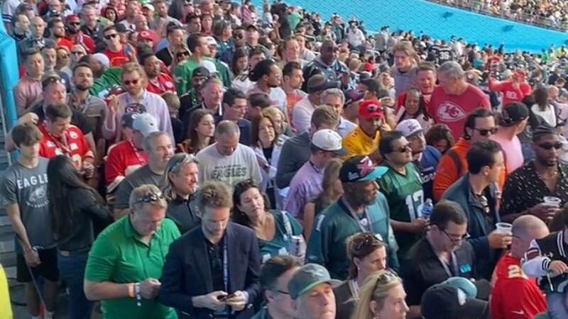 NFL fans frustrated as concourse blocked ahead of Super Bowl LVII