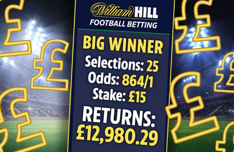 'Sensational' 25-FOLD bet win nets punter almost £13,000 after 'bold' acca