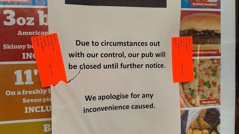 The sign left on the door of the pub in Edinburgh (Image: edinburghlive)