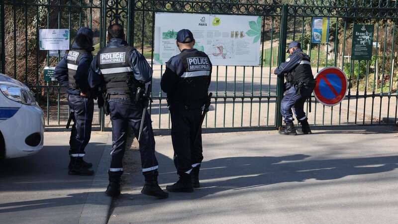 Police at the scene in Buttes-Chaumont park in the 19th Arrondisement of Paris (Image: Domine Jerome/ABACA/REX/Shutterstock)