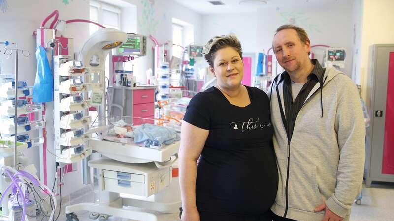 Dominika and Vince Clarke welcomed quintuplets in Krakow, Poland (Image: Lukasz Gagulski/EPA-EFE/REX/Shutterstock)