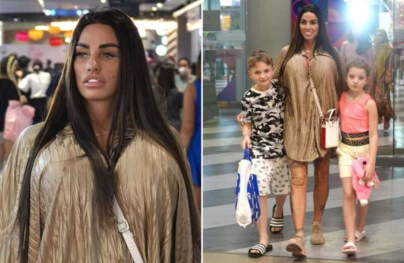 Katie Price spotted on shopping spree in Thailand with her kids after splashing out £12k on flights