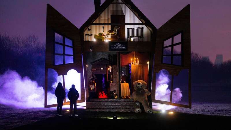 Brave souls got to sample the haunted house on Wednesday (Image: PA)