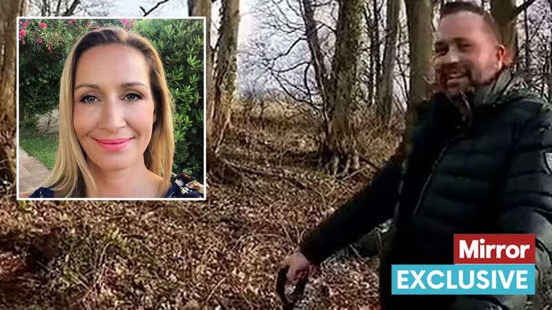 The TikTok video shows a man digging close to where Nicola Bulley went missing