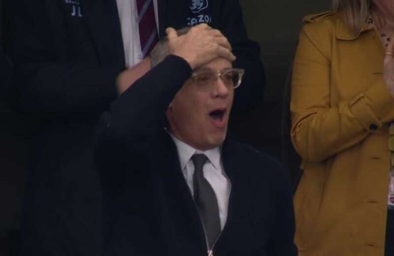 Tom Hanks shocked reaction to Watkins' opener vs Arsenal caught on live TV