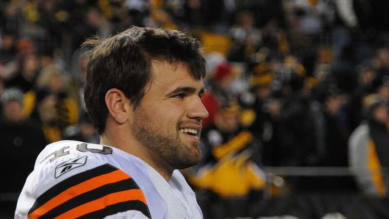 Peyton Hillis heroically saved his children by jumping in to the ocean and nearly lost his life (Image: Wesley Hitt/Getty Images)