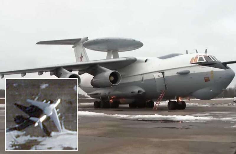 Putin's £274m spy plane 'destroyed by drones' at Russian air base in Belarus