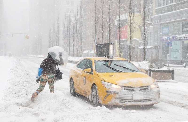 New York is set to ring in the new year with heavy snow