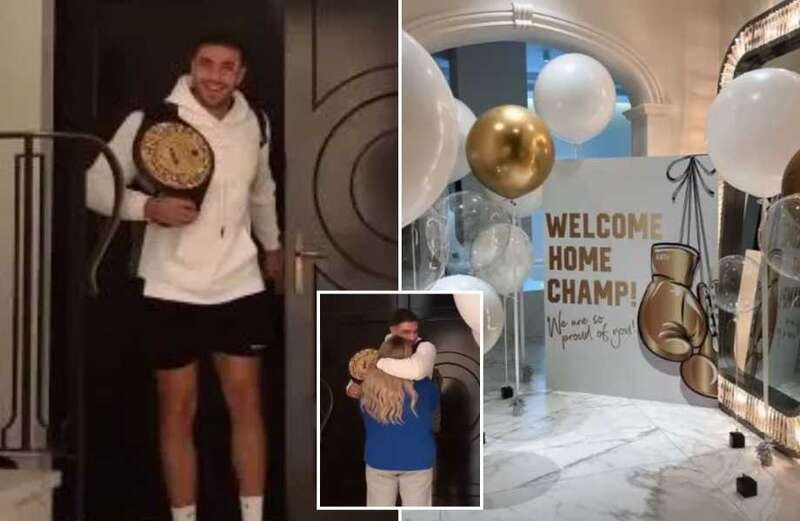 Molly-Mae and Tommy Fury reunited as she surprises him with 'welcome home' party