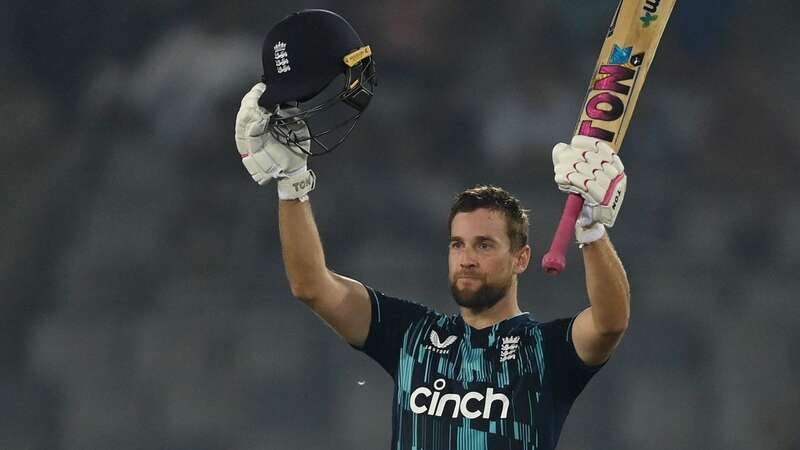 Dawid Malan celebrates a brilliant match winning hundred for England (Image: Gareth Copley/Getty Images)