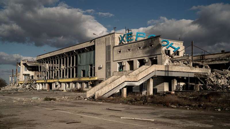 Ravaged airpott in the brutalised city of Kherson (Image: Anadolu Agency via Getty Images)