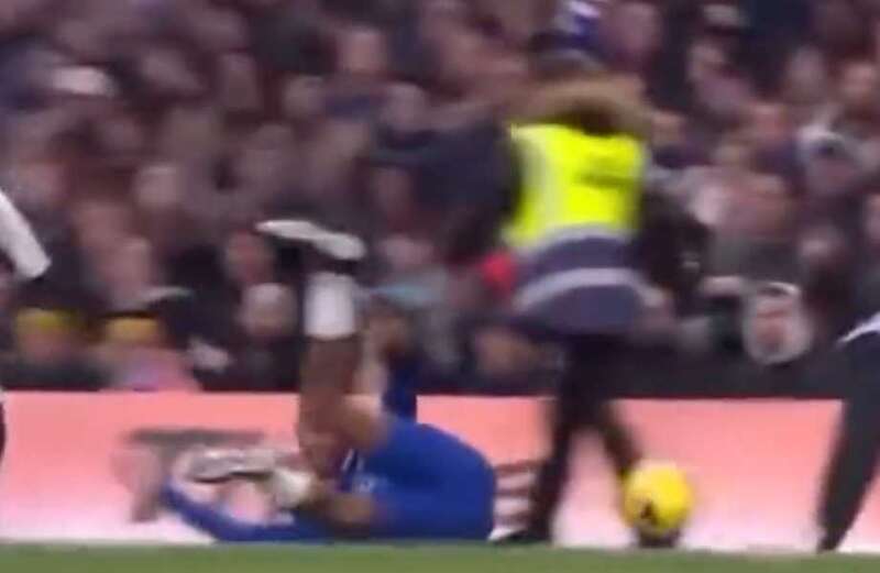 Chelsea star Wesley Fofana completely takes out steward during Leeds clash