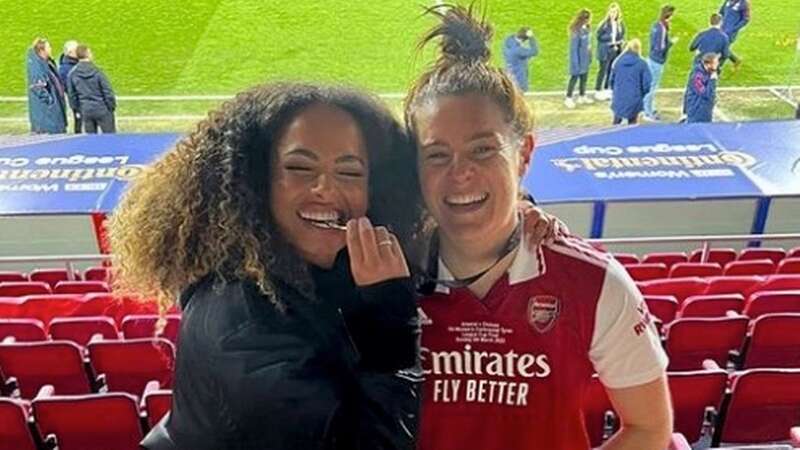 Love Island star Amber Gill proudly kisses footballer girlfriend Jen Beattie, following months of relationship speculation (Image: amberrosegill/Instagram)