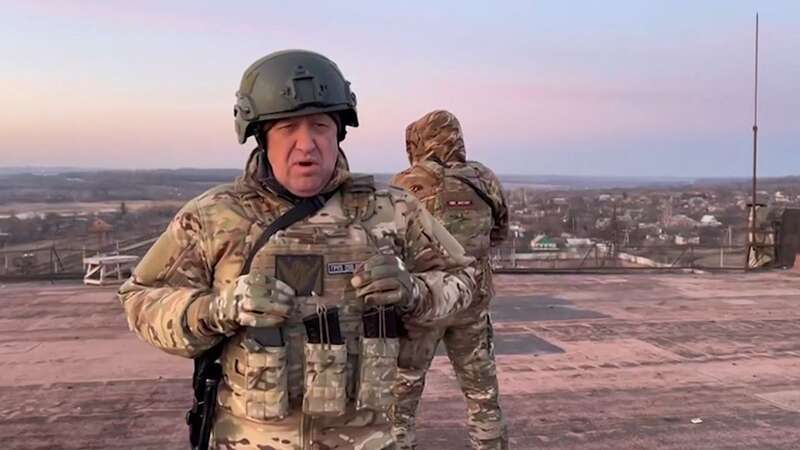 Yevgeny Prigozhin, the chief of the Russian paramilitary group Wagner, speaks from a rooftop at an undisclosed location during the Russia-Ukraine conflict (Image: @concordgroup_official /AFP via)