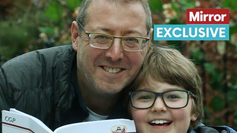 Whizzkid Tom Van der Velde with his dad Simon (Image: Newcastle Chronicle)