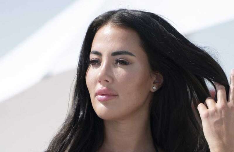 Yazmin Oukhellou stuns in a barely-there thong bikini after quitting Towie