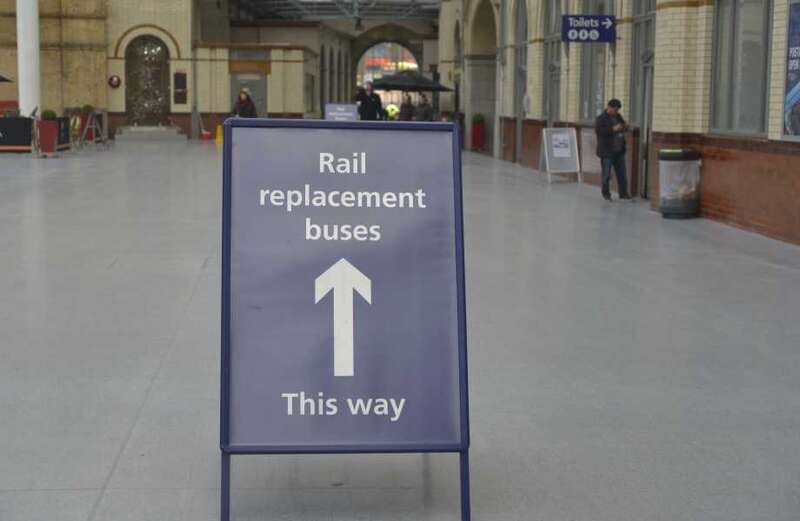 What is a rail replacement bus service?