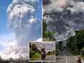 Volcano eruption blocks out the sun as hot ash cloud is blown 4 miles into sky