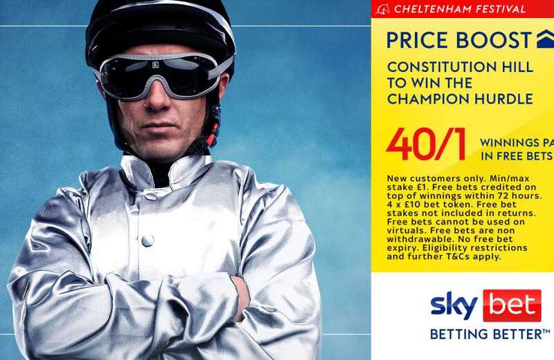 Cheltenham Festival: Get Constitution Hill to win Champion Hurdle at HUGE 40/1!