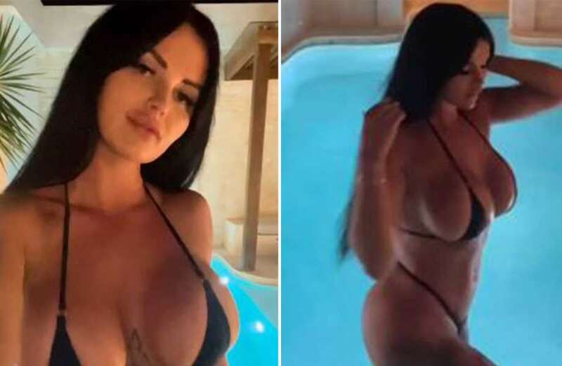 OnlyFans racing star Renee Gracie shows off boobs and bum in string bikini