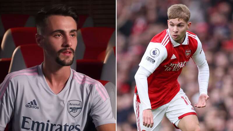 Emile Smith Rowe sees a bit of Bernardo Silva in Fabio Vieira (Image: Arsenal FC via Getty Images)