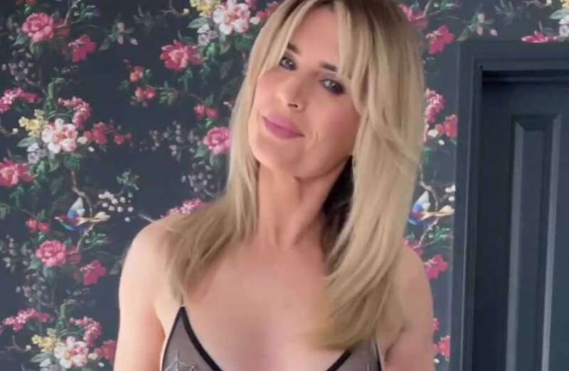 Sarah Jayne Dunn looks incredible as she strips to sheer lingerie