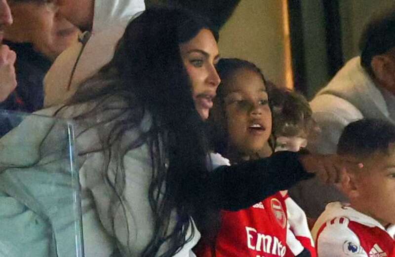 All about Kim Kardashian's evening watching Arsenal