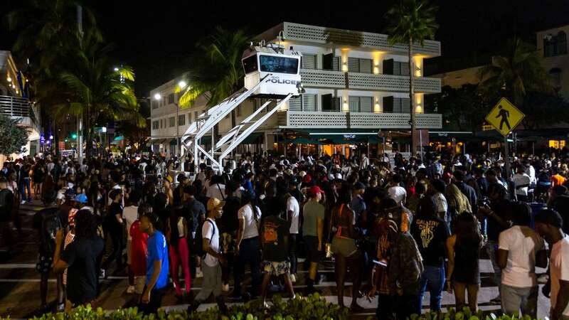 A curfew is set to be imposed on spring break party goers in Miami Beach (Image: AP)