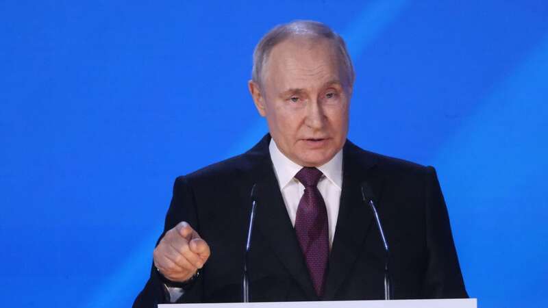 Russian President Vladimir Putin at the Russia-Africa International Parliamentary Conference (Image: Getty Images)