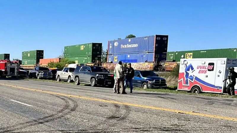 Police in South Texas received a call that migrants were “suffocating” in a freight train (Image: Facebook)